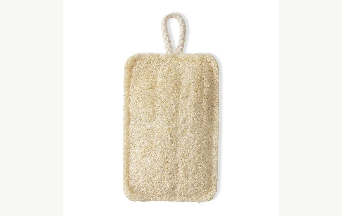 Wood-pulp and loofah dish sponge